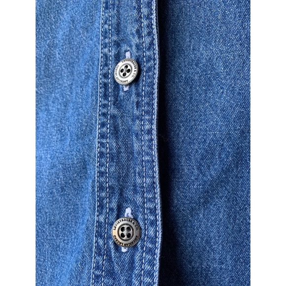 Medium, Levi’s, vintage classic denim boyfriend sleeveless button down top - Picture 11 of 15